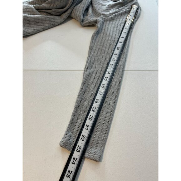 See You Monday Ribbed Knit Fit & Flare Dress Sz L | Gray Long Sleeve Casual - Picture 8 of 11